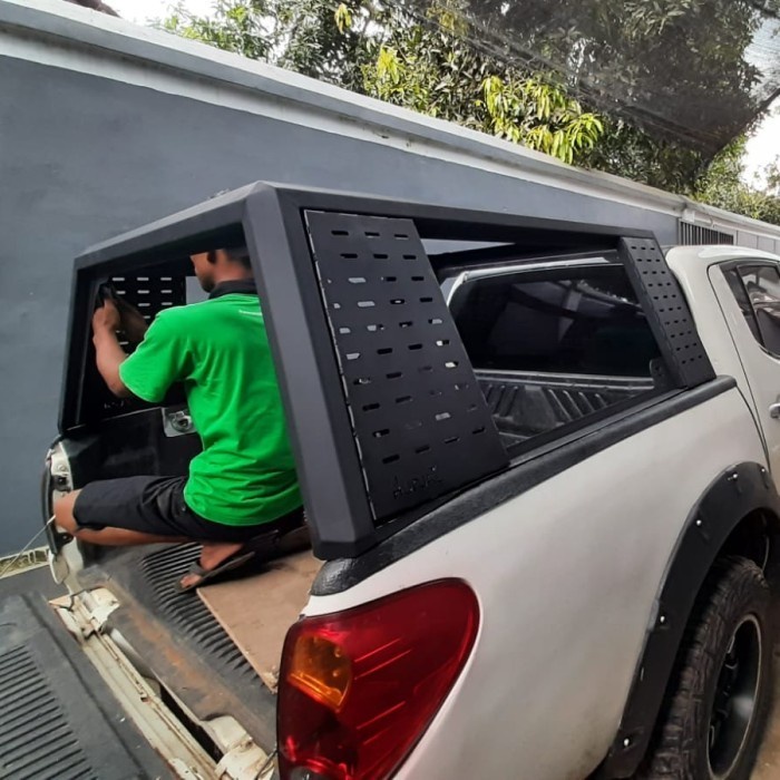 Jual ALUMINIUM Canopy Hilux Triton Navara Ford Ranger Double Cabin Bed ...