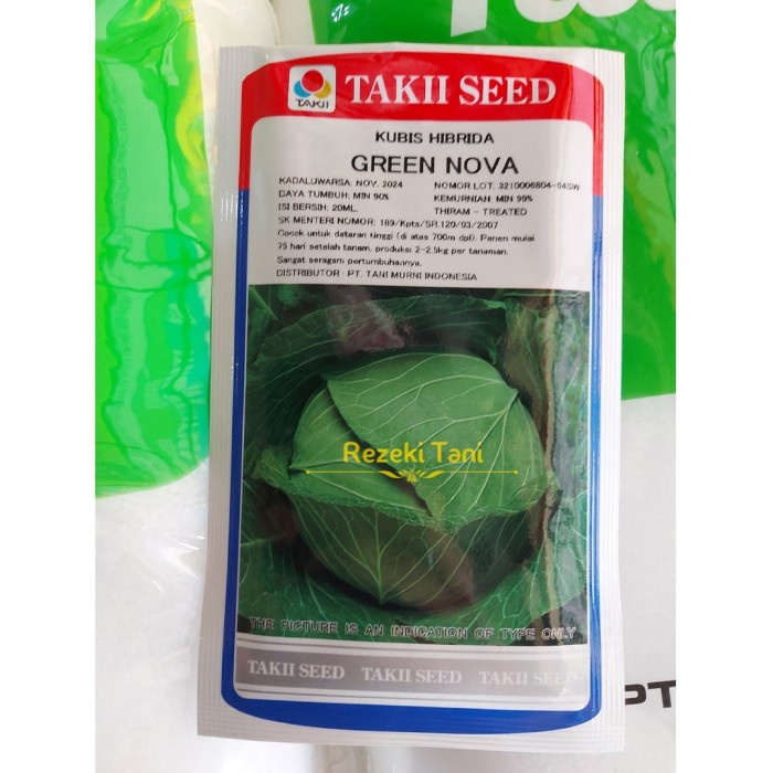 Jual Benih Kubis Hibrida Green Nova Kemasan Ml Takii Seed Shopee Indonesia