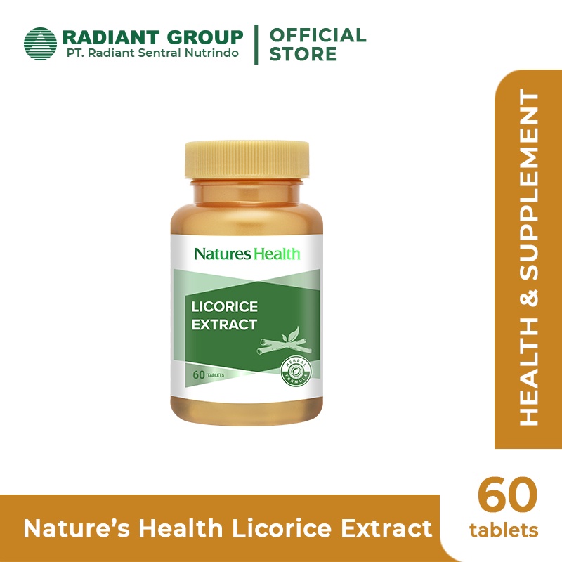 Jual Natures Health Licorice Extract 60 Tablets Shopee Indonesia