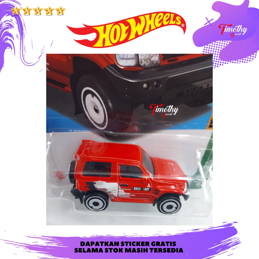 Jual Hot Wheels Mitsubishi Pajero Evolution Merah Mud Studs Ralli Art ...