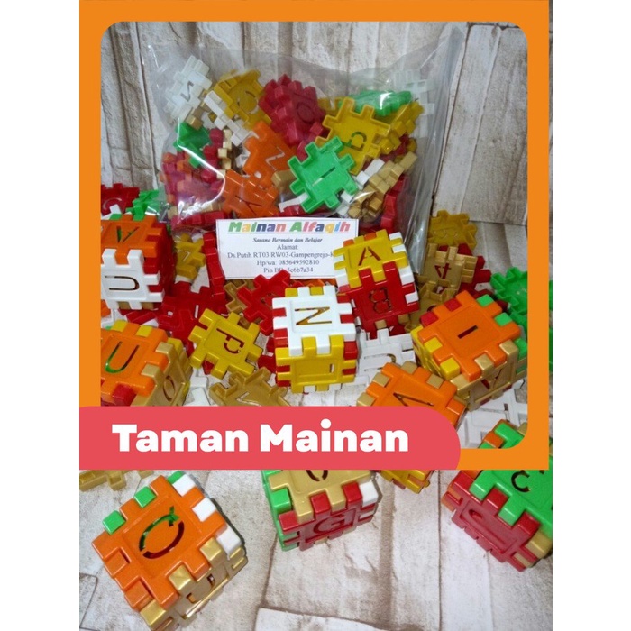 Jual Mainan Anak Edukatif- Mainan Lego Meronce Huruf dan Angka Plastik ...