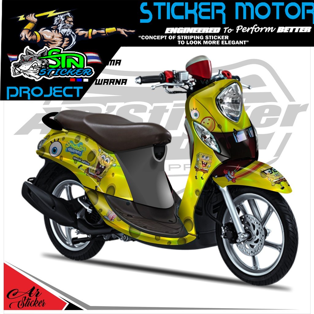 Jual Sticker Decal Fino 125 Hologram Pelang, Chrome - Dekal Fino FI 125 ...