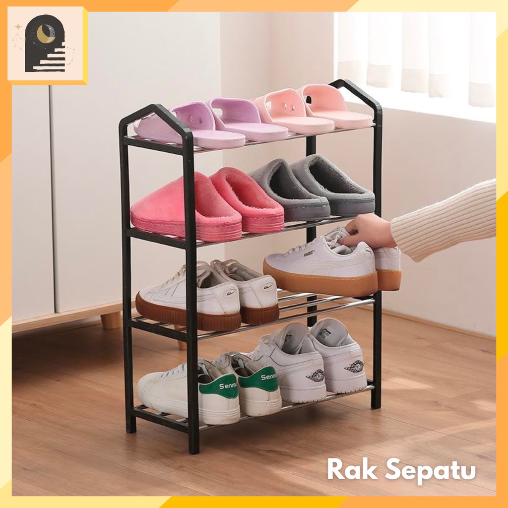 Jual Either.id - Rak Sepatu 4 Serbaguna Portable Tempat Sepatu Sandal ...