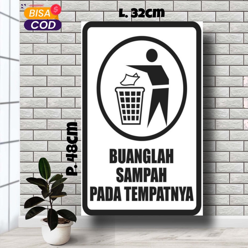 Jual Poster Jagalah Kebersihanjangan Buang Sampah Sembarangan Ukuran Besar 48 X 32 Cmposter 5014