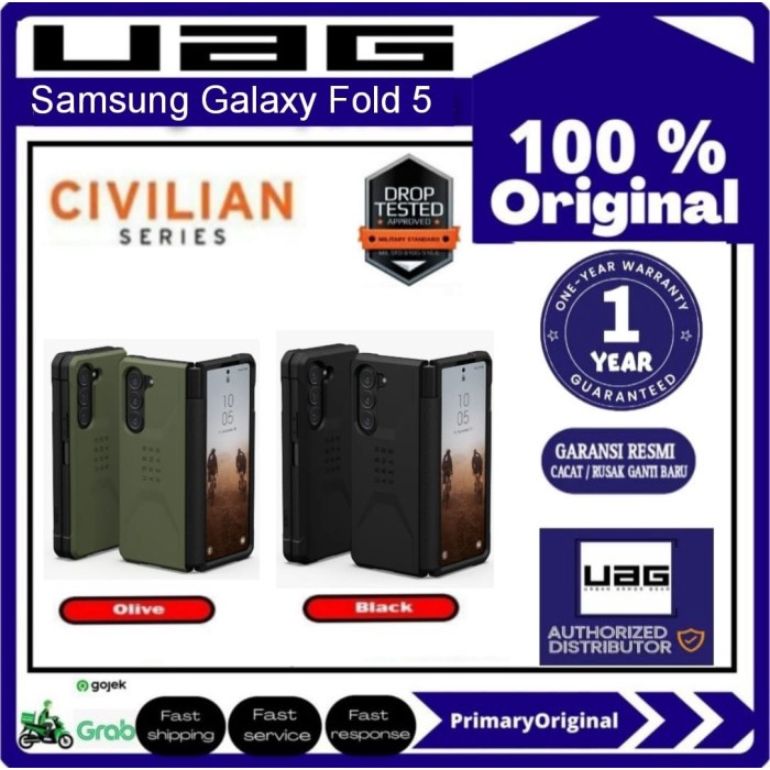 UAG Civilian Case for Galaxy Z Fold5, Impact-Resistant, Shock-Absorbing Case