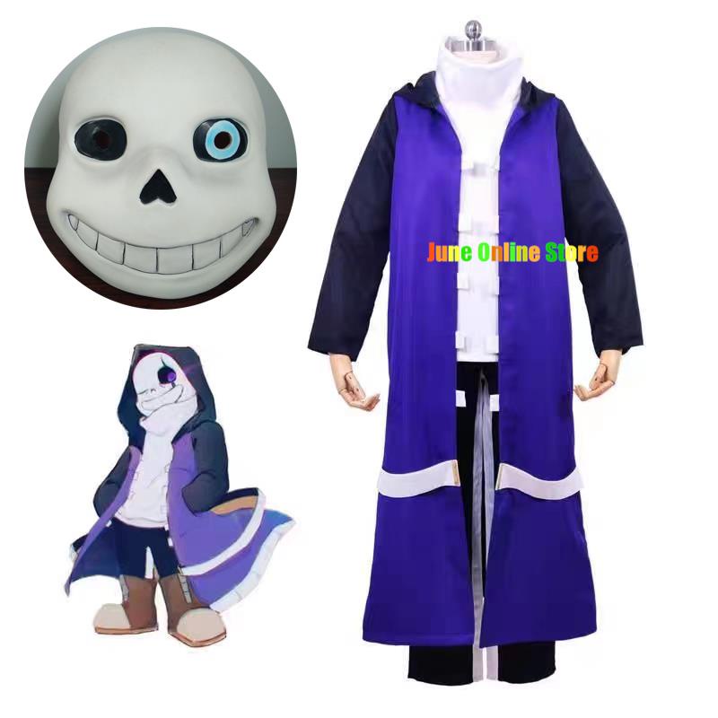 Undertale AU Fresh! Sans Cosplay Costume Uniform Game Colorful Clothing  Frisk Hat Pocket Halloween Party Carnival