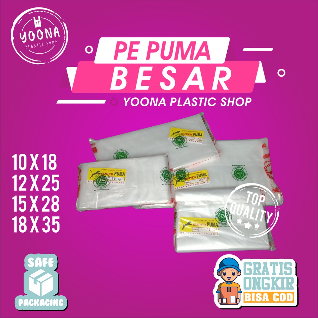 Jual Plastik Pe Puma Besar Plastik Es Batu Plastik Pe Puma