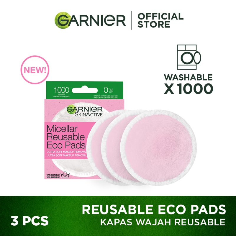 Jual Garnier Micellar Reusable Eco Pads Ultra Soft Makeup Removal Dry