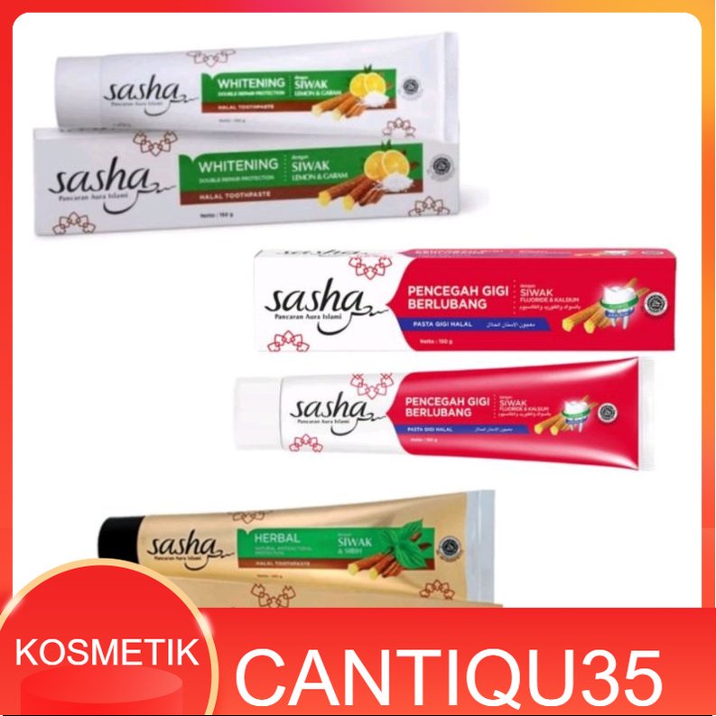 Jual Sasha Pasta Gigi Herbal Dengan Siwak //pasta gigi odol Siwak 65gr