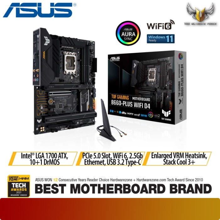 ASUS TUF GAMING B660M- PLUS WIFI D4 Intel B660 LGA 1700 Micro ATX - Motherboards - Motherboards - Computer Components - MT Shop - View #5