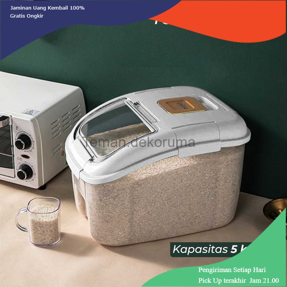 Jual TD - DPR VALOO Tempat Beras Rice Container Box Insect Proof 5KG