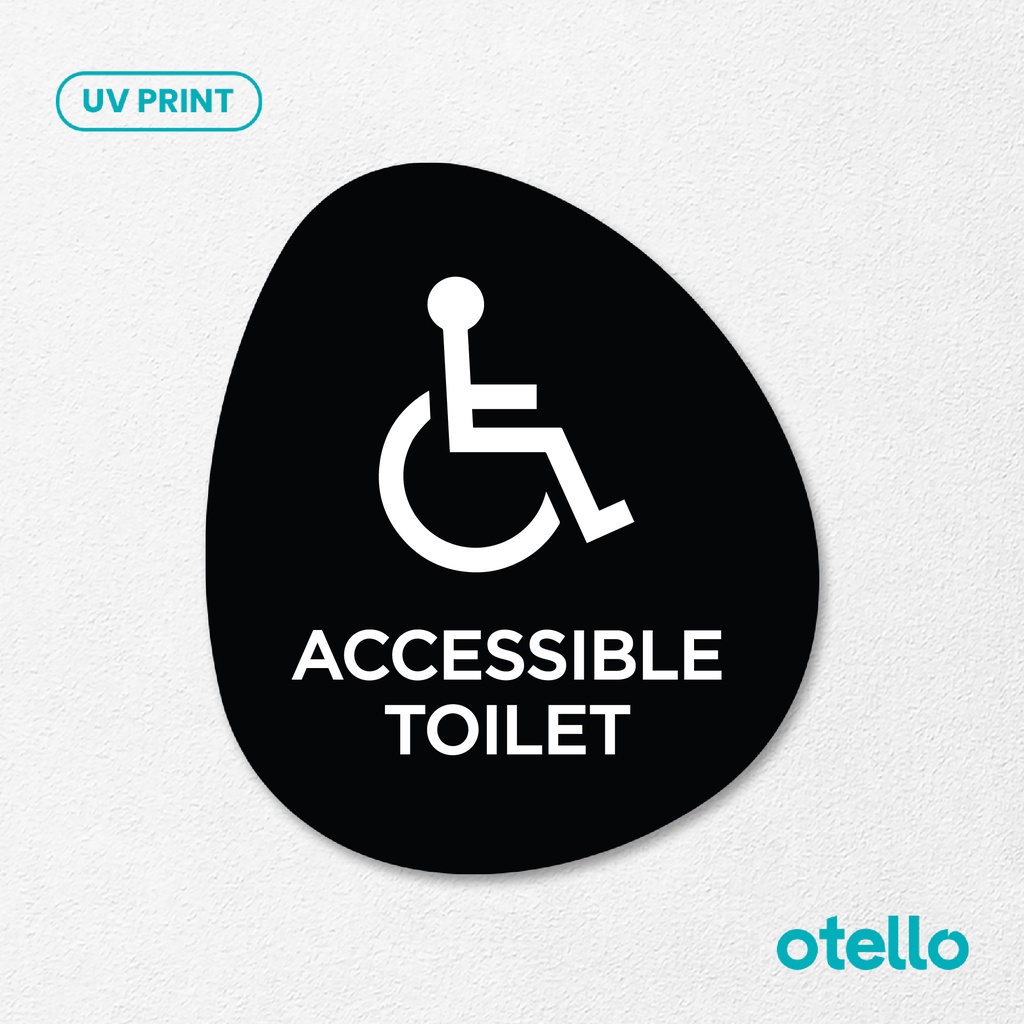 Jual Accessible Toilet Signage Board Akrilik Tempel Dinding Papan Acrylic Sign Board Signage