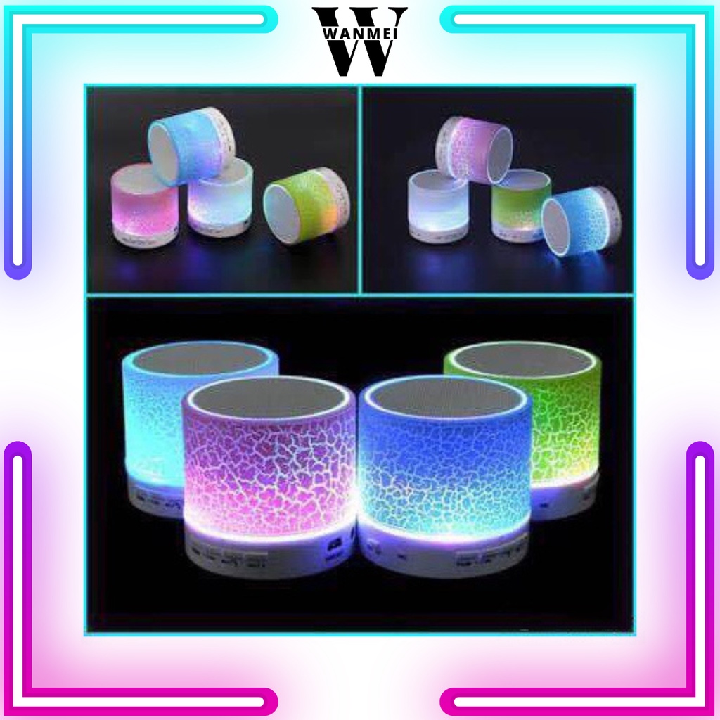 Jual WM MINI Speaker Bluetooth Wireless S10 LAMPU LED Mode Retak Music ...