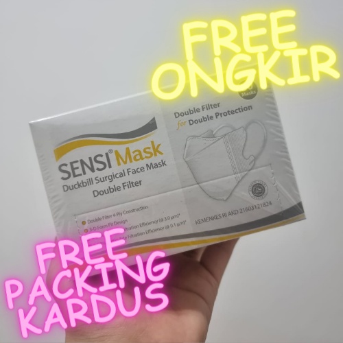 Jual Masker SENSI MASK DUCKBILL Face Mask BOX Isi 50 Pcs ORIGINAL ...