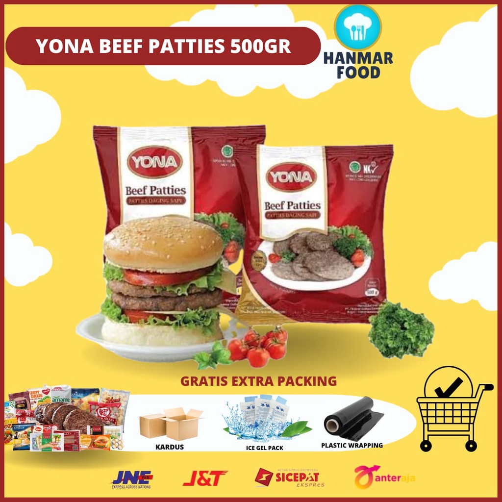 Jual Beef Patties Burger Yona 1KG | Shopee Indonesia