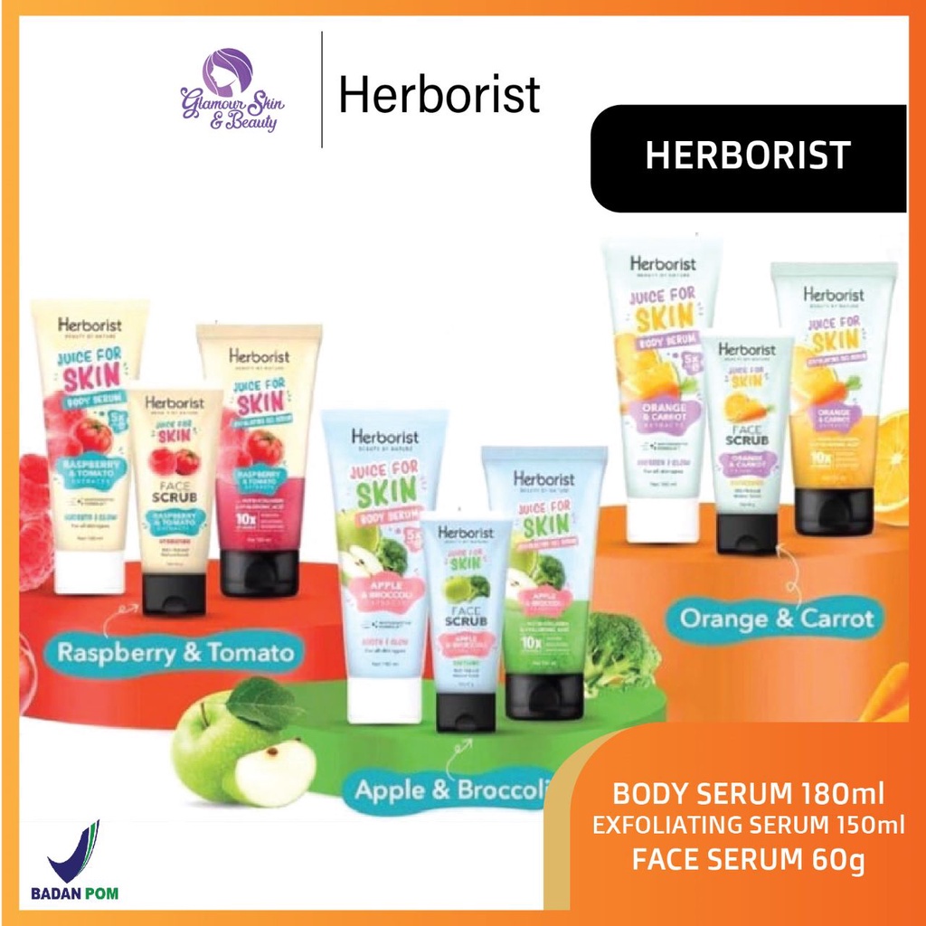 Jual Herborist Juice For Skin Body Serum / Face Scrub / Exfoliating Gel