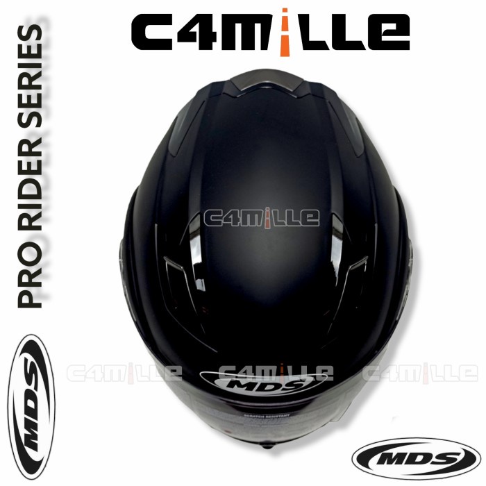 Jual HELM MDS PRO RIDER SOLID BLACK DOF MODULAR FULL - L | Shopee Indonesia