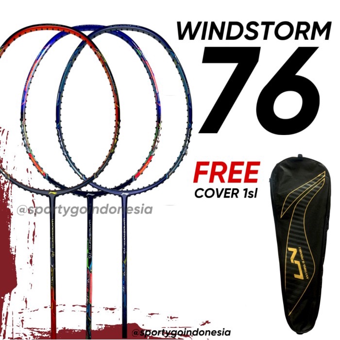 Jual Raket Lining Windstorm 76 Original / WS 76 (Free Cover) | Shopee ...