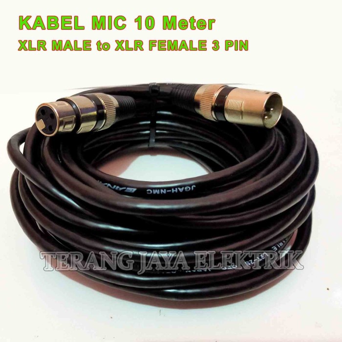 Jual Juan Kabel Mic Microphone Xlr Male To Xlr Female Pin Full Canare Shopee Indonesia