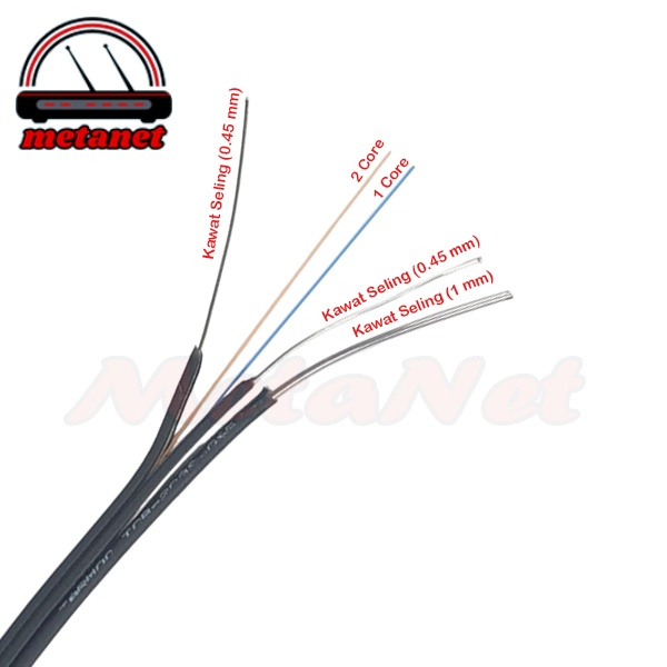 Jual Tarmoc Dropcore Cable FO 2 CORE 3 SELING 1000m | Kabel FO Drop ...