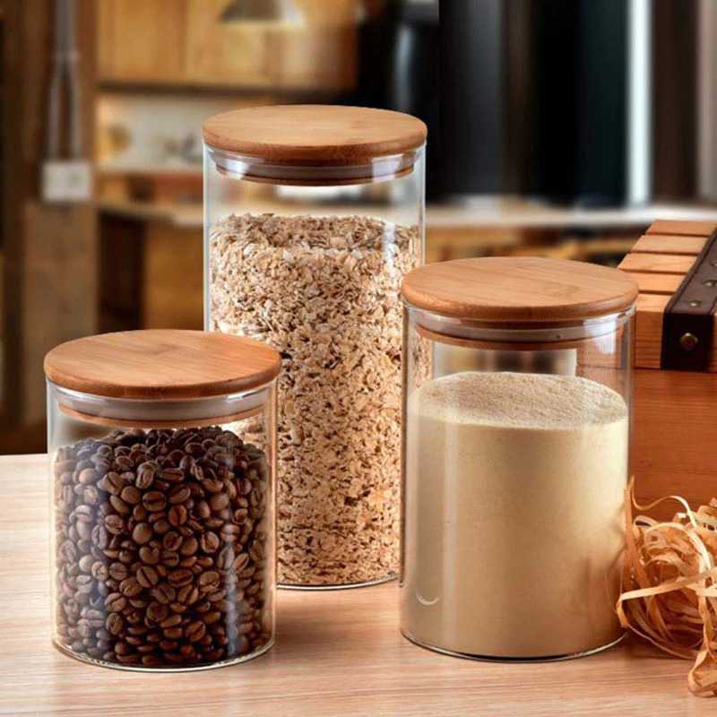 Jual Toples Kaca Transparan Penyimpanan Makanan Glass Storage Jar ...