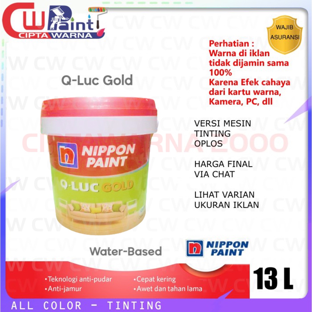 Jual NIPPON QLUC QLUC GOLD CAT TEMBOK RUANG INTERIOR NIPPON PAINT