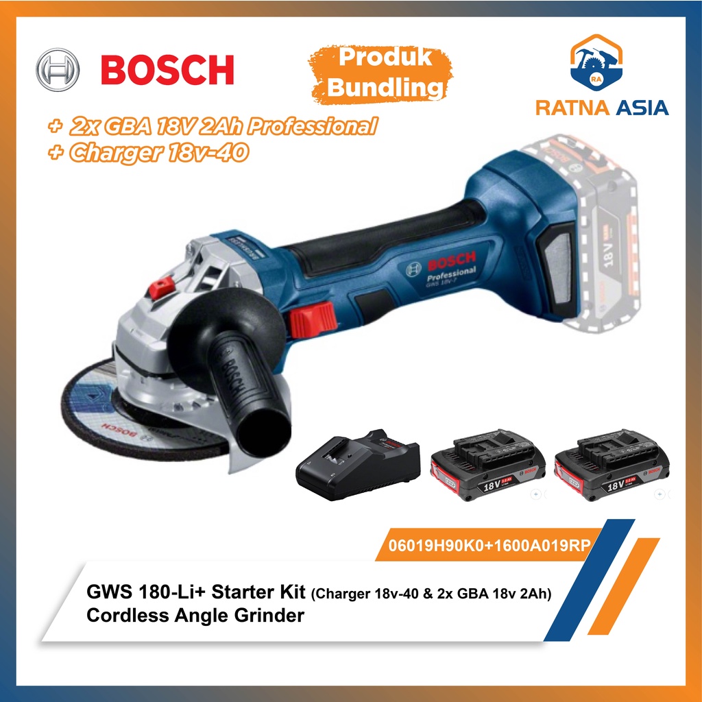 Jual Mesin Gerinda Tangan Bosch Gws Li Cordless Starter Set V Shopee Indonesia