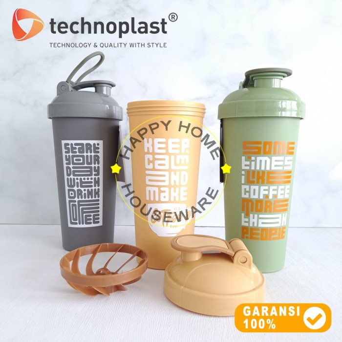 Jual TECHNOPLAST Nextcoffee Tumbler Shaker 800ml | Botol Shaker Sport ...