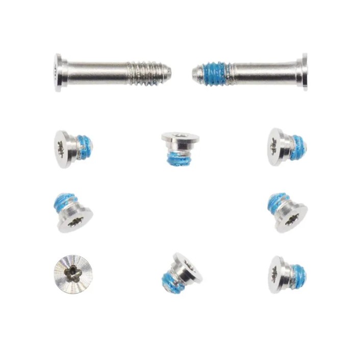Kit Ricambio Piedini MacBook Air - 4 Piedini + 10 Viti + Cacciavite Per