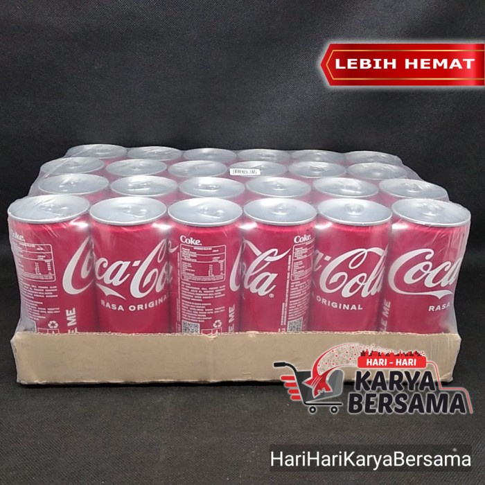 Jual MINUMAN COCA COLA KALENG ISI 24'S X 250ML- PER PACK | Shopee Indonesia