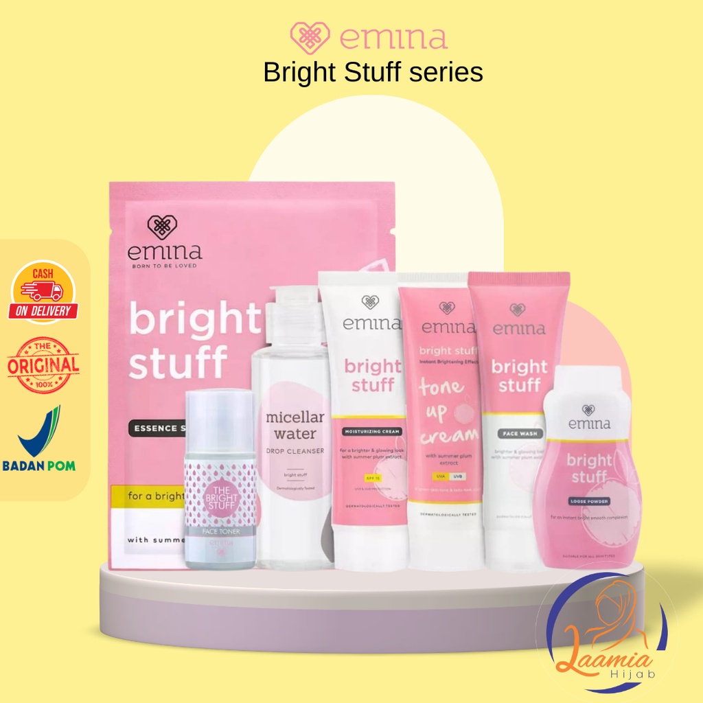 Jual Emina Bright Stuff series Face Wash toner moisturizer tone up