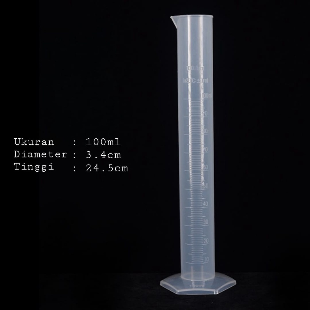 Jual S279 Gelas Ukur Tabung Ukur Laboratorium Measuring Cylinder Bahan Plastik 10ml25ml50ml 5046