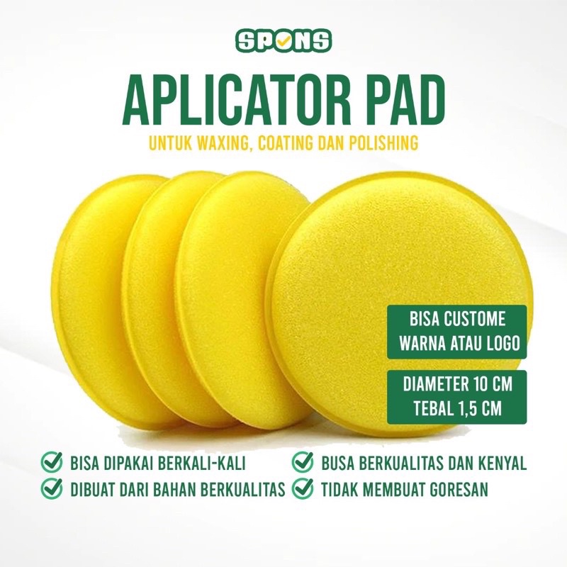 Jual Sponge aplikator halus dan lembut warna kuning diameter 10cm tebal ...