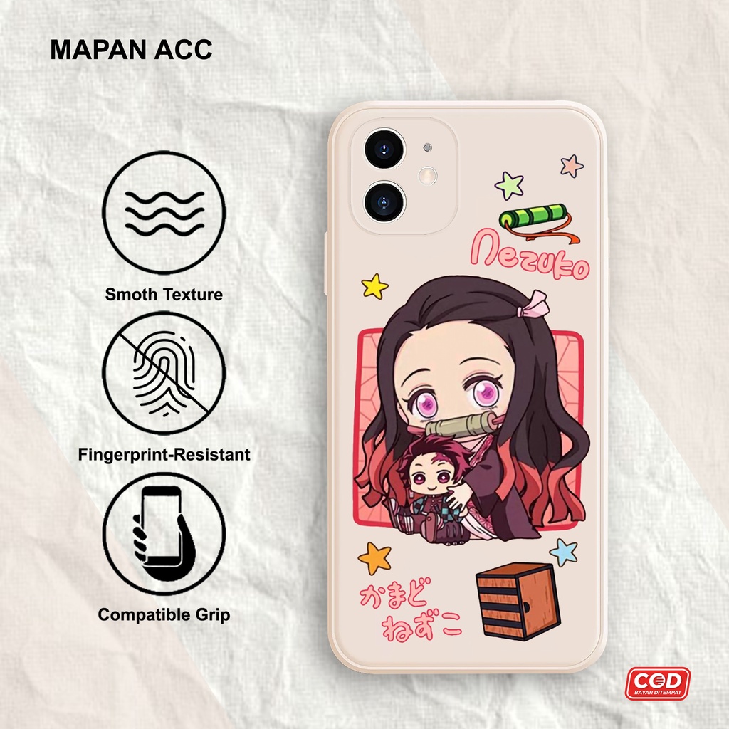 Case Demon Slayer Tanjiro Nezuko MP205 Iphone 6S 7G 8G 6PLUS 7PLUS X XS  XR 11 12 13 14 13PRO 12PROMAX Silikon Karet Lembut Pelindung HP Casing