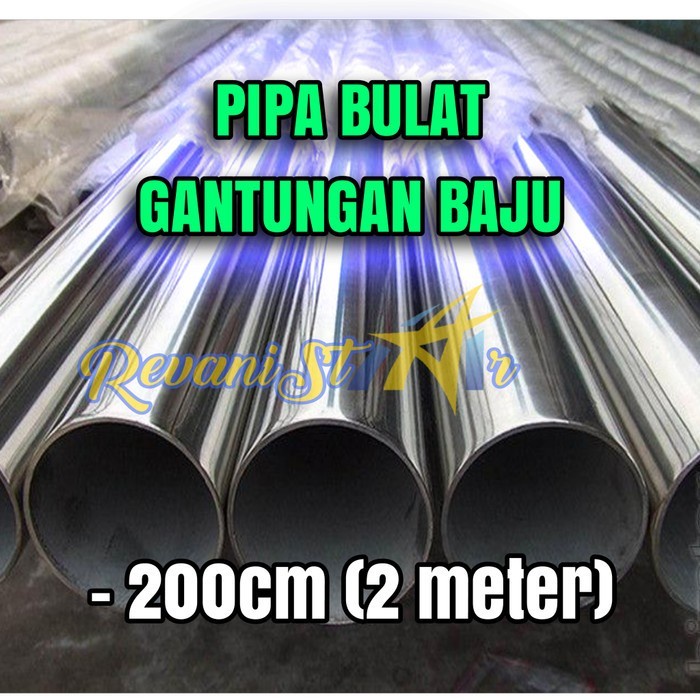 Jual BERKUALITAS Ukuran 2 Meter Pipa Besi Bulat Stainless Gantungan ...