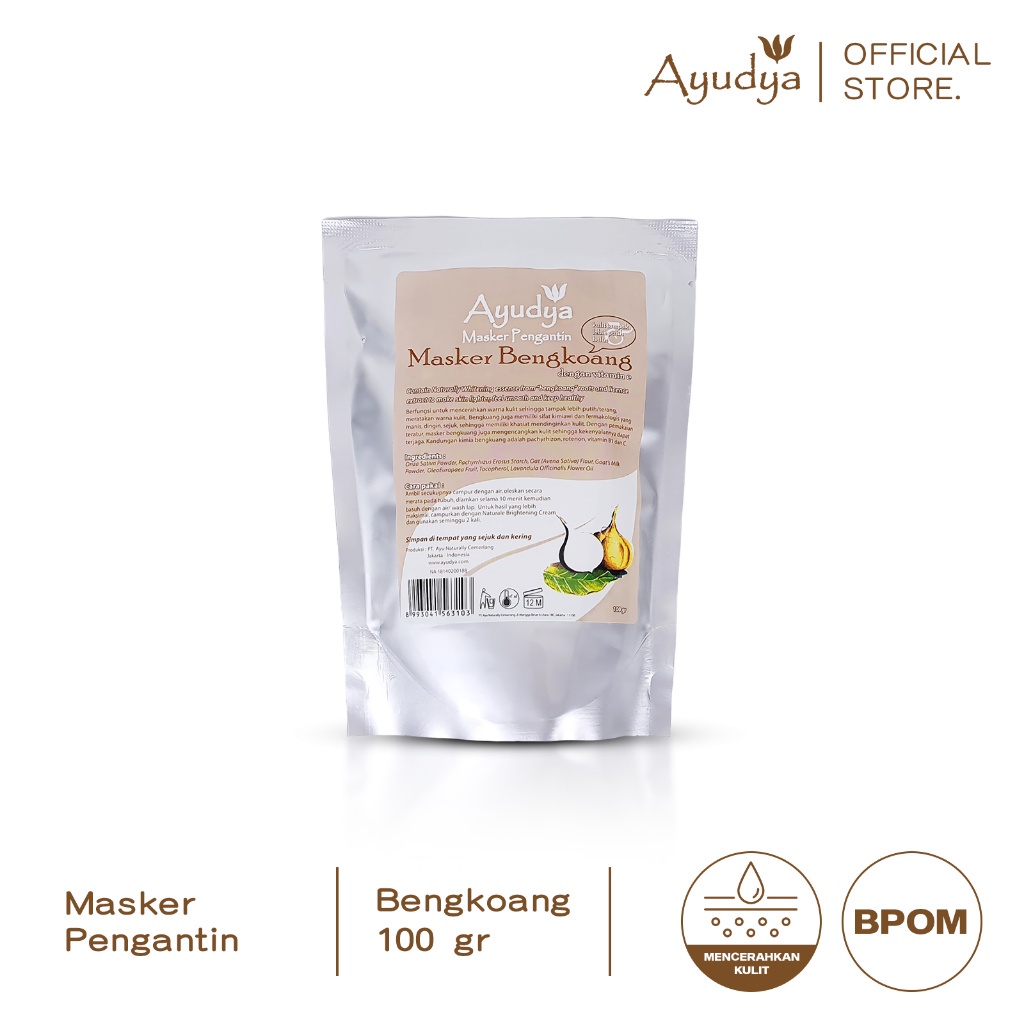 Jual Ayudya Masker Pengantin 100gr Bengkoang Body Scrub Lulur Bpom Ayu