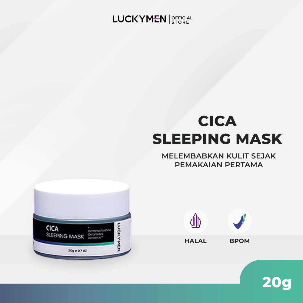 Jual LUCKYMEN Cica Sleeping Mask Moisturizer Melembabkan Memperbaiki skin barrier kulit kering
