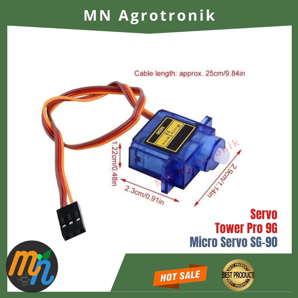 Jual TOWERPRO MOTOR SERVO SG90 SG-90 9G | Shopee Indonesia