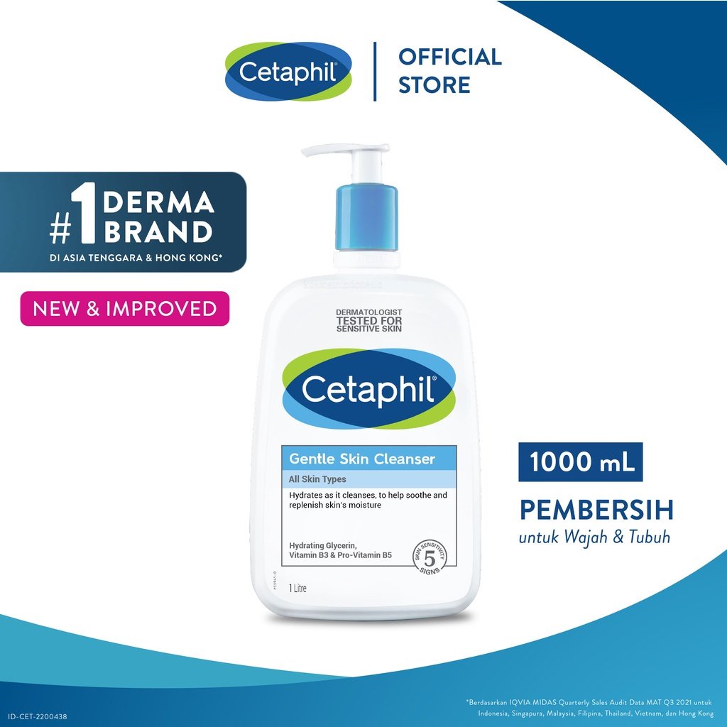 Jual Cetaphil Gentle Skin Cleanser 1000ml - Sabun Pembersih Muka Cocok ...