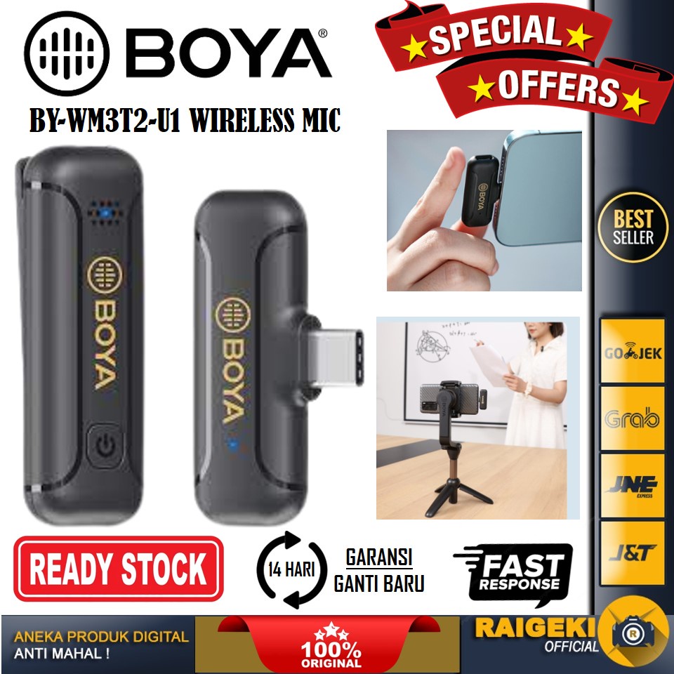 Jual BOYA BY-WM3T2-U1 WIRELESS MIC | Shopee Indonesia
