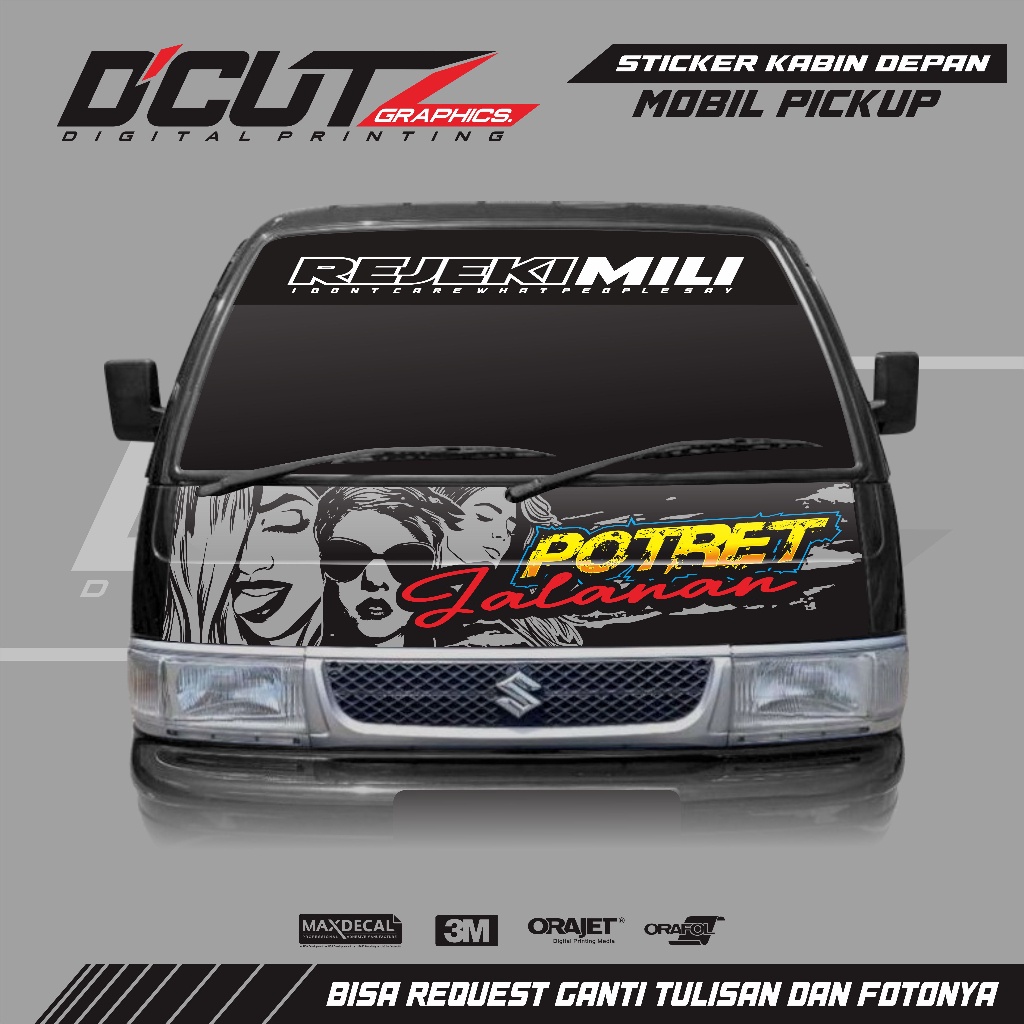Jual Decal Sticker Kabin Mobil Pickup Futura, T120ss, L300, New Carry ...