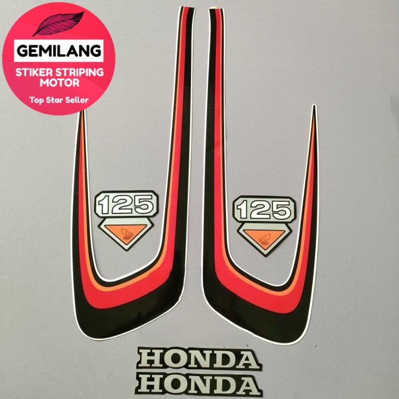 Jual Striping Decal Polet Sticker Honda Cb100 Cb125 Cb 125 Jadul Hitam