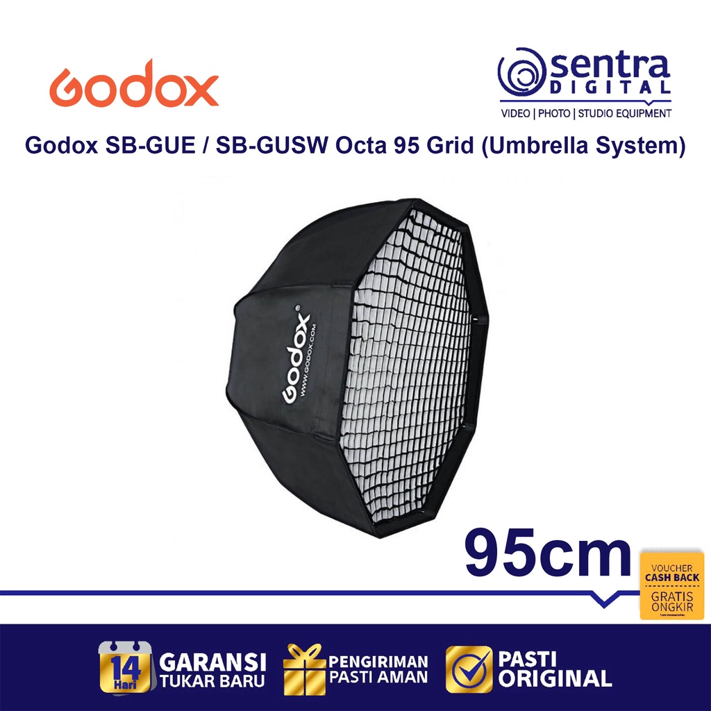 Jual Godox Softbox SB-GUE / SB-GUSW Octa 95 Grid (Umbrella System ...