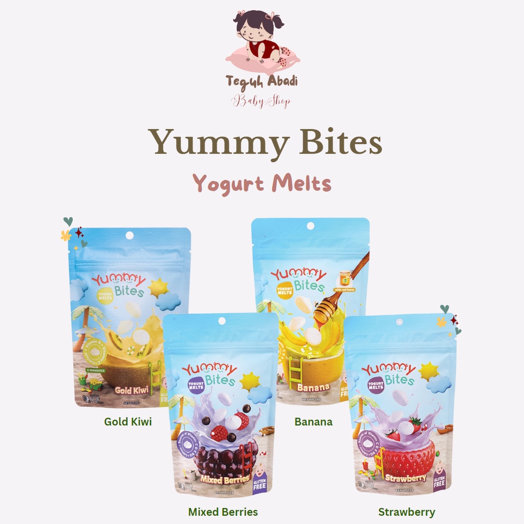 Jual [TA] Yummy Bites Yogurt Melts / Cemilan Yogurt Bayi / Snack Bayi