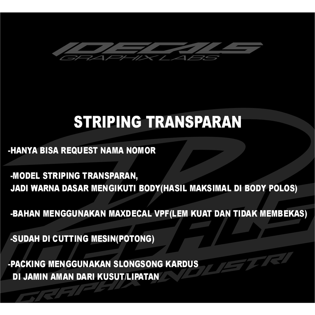 Jual T010 sticker striping transparan beat fi 2015-2017 tema garis ...