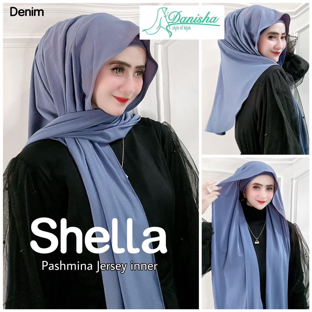 Jual Jilbab Pashmina Shella Jersey Inner By Danisha Hijab | Shopee ...