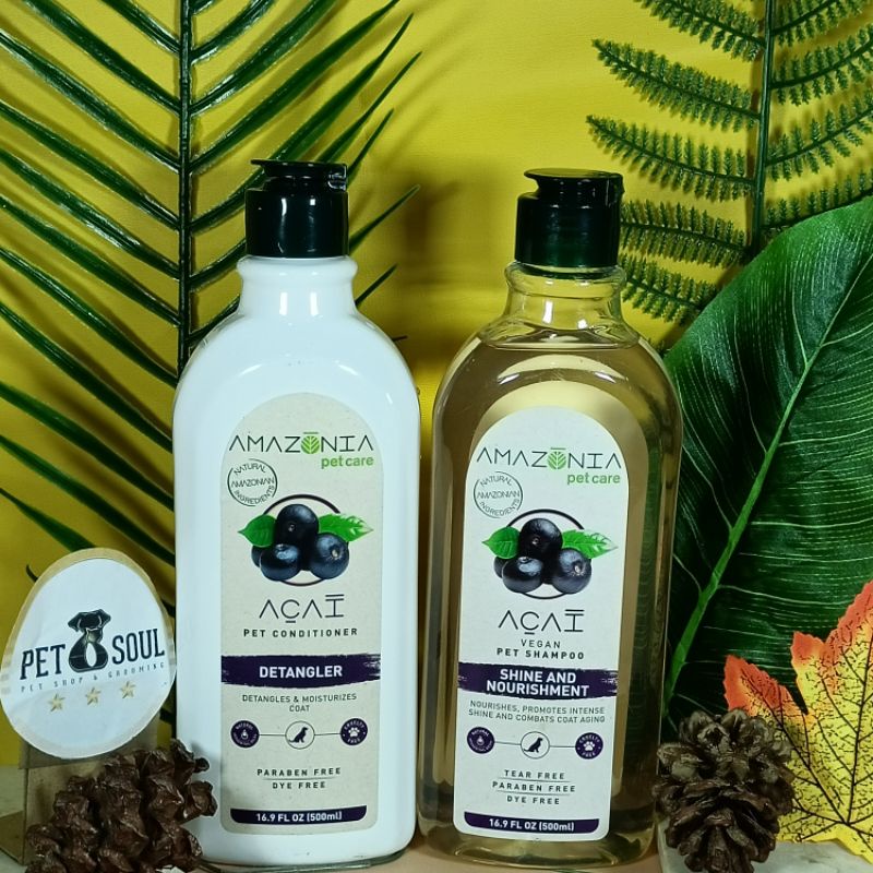 Jual Amazonia Pet Care Vegan Acai Shampoo 500ml & Acai Conditioner