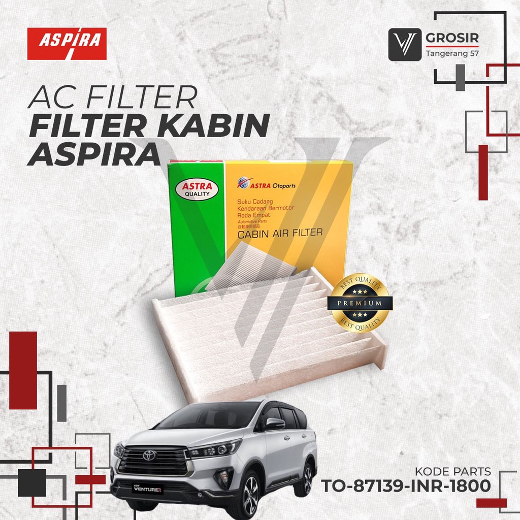 Jual FILTER AC INNOVA REBORN 2016-2022 ASPIRA TO-87139-INR FILTER KABIN ...
