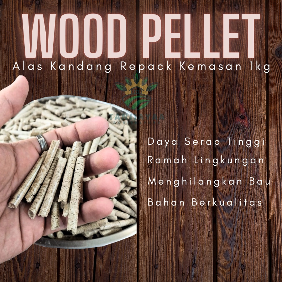 Jual Wood Pellet Kemasan 1kg / Pelet Kayu / Alas Kandang Kucing Kelinci ...