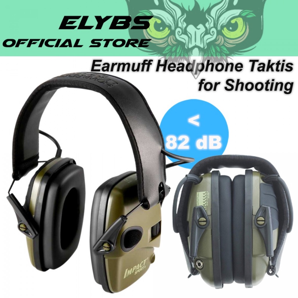 Jual Penutup Telinga Earmuff Headphone Taktis Pelindung Suara Menembak ...